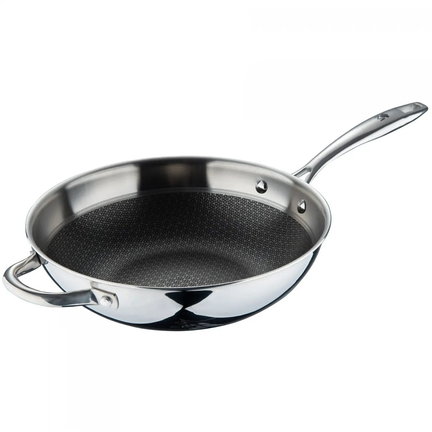 MasterPro Hi-Tech3 Wok Από Ανοξείδωτο Ατσάλι Με Αντικολλητική Επίστρωση 28cm