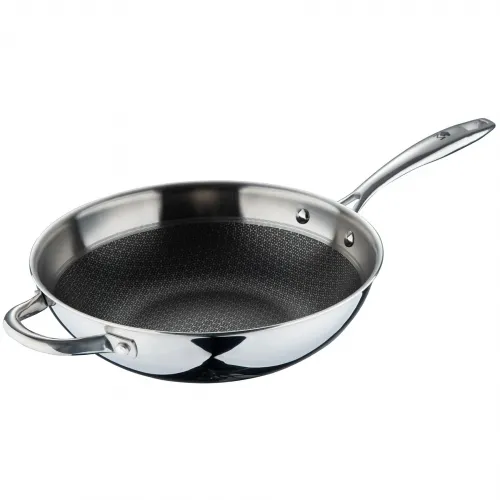 MasterPro Hi-Tech3 Wok Από Ανοξείδωτο Ατσάλι Με Αντικολλητική Επίστρωση 28cm