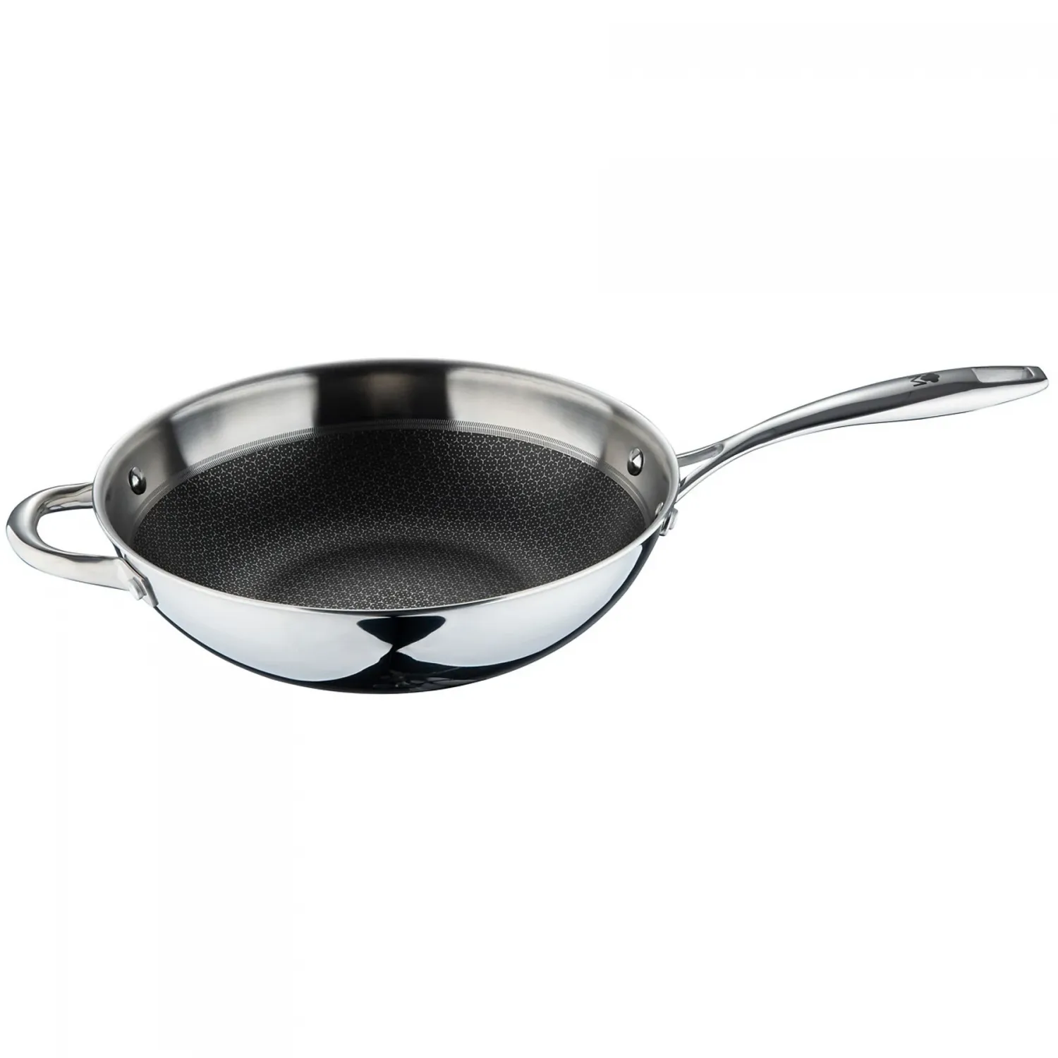 MasterPro Hi-Tech3 Wok Από Ανοξείδωτο Ατσάλι Με Αντικολλητική Επίστρωση 28cm