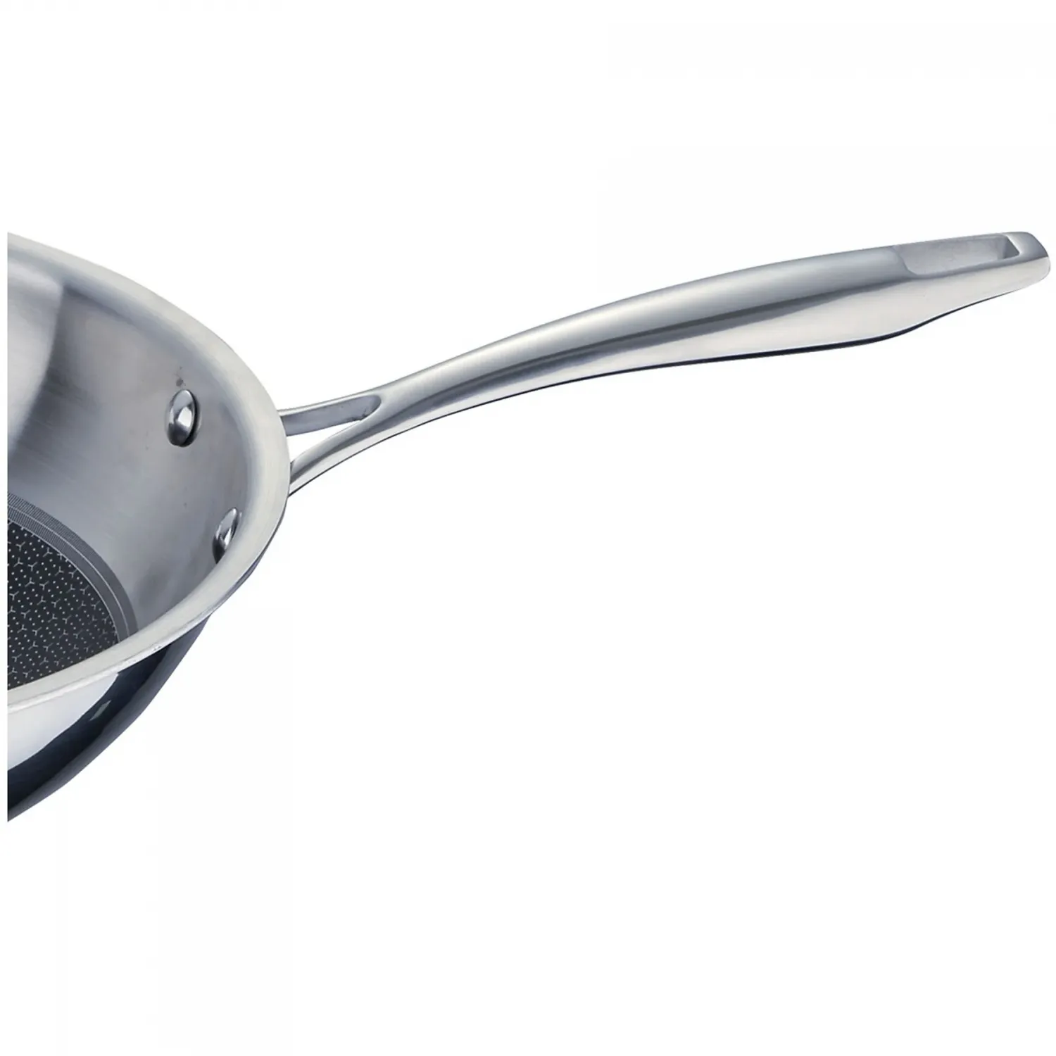 MasterPro Hi-Tech3 Wok Από Ανοξείδωτο Ατσάλι Με Αντικολλητική Επίστρωση 28cm