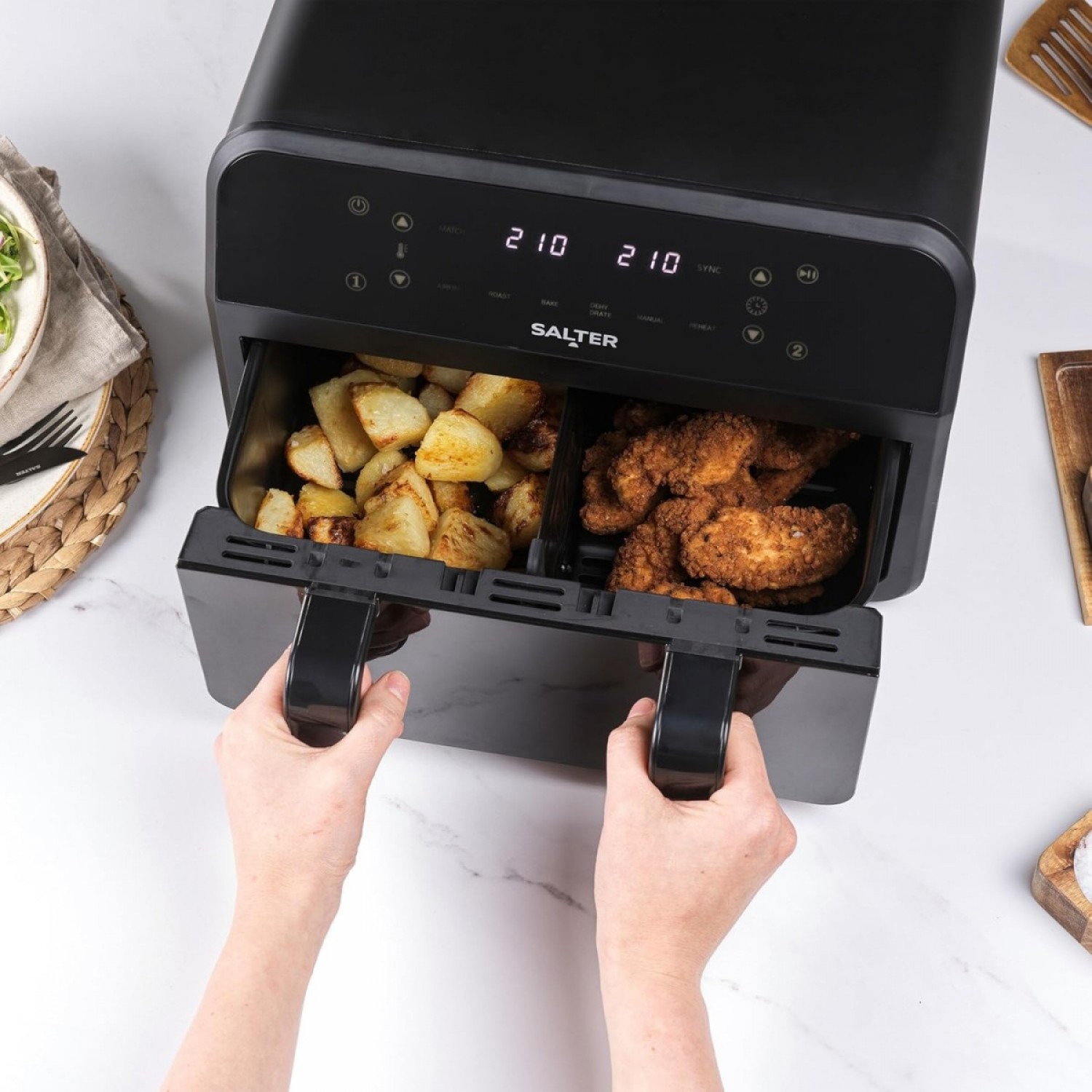 Air Fryer Με Διπλό Κάδο 7