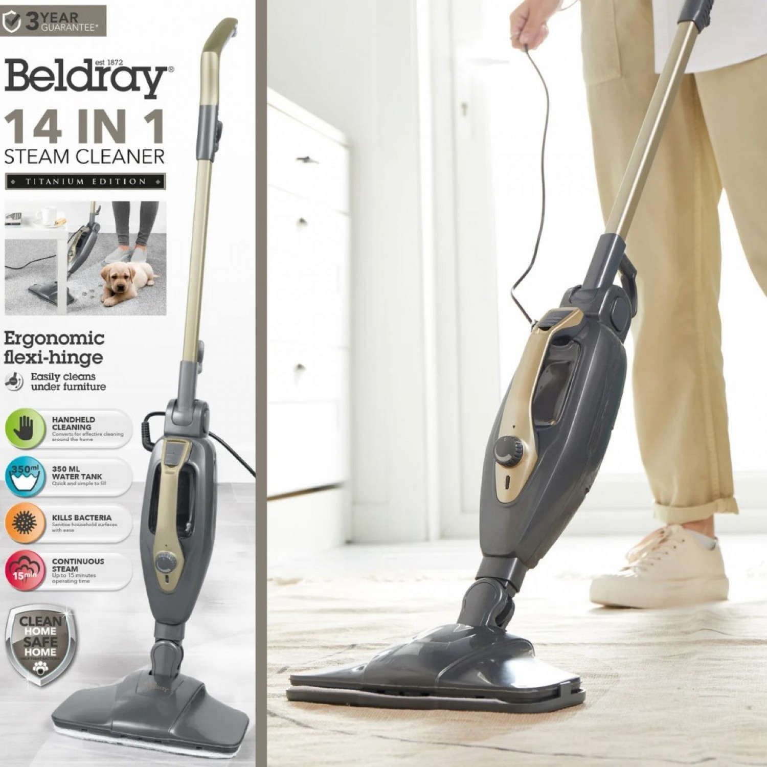 Ατμοκαθαριστής Beldray 14 σε1 1300W