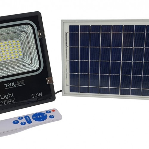 Αδιάβροχος Ηλιακός Προβολέας 50W Με Πάνελ IP65