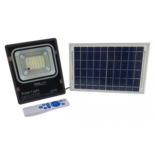 Αδιάβροχος Ηλιακός Προβολέας 50W Με Πάνελ IP65